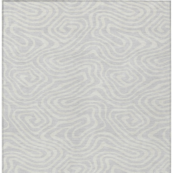Homeroots 3' Artichoke Green Abstract Washable Area Rug For Indoor And Outdoor Spaces - Durable And Stylish 9' X 12' Polyester 599014