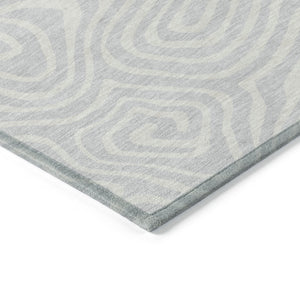 Homeroots 3' Artichoke Green Abstract Washable Area Rug For Indoor And Outdoor Spaces - Durable And Stylish 9' X 12' Polyester 599014