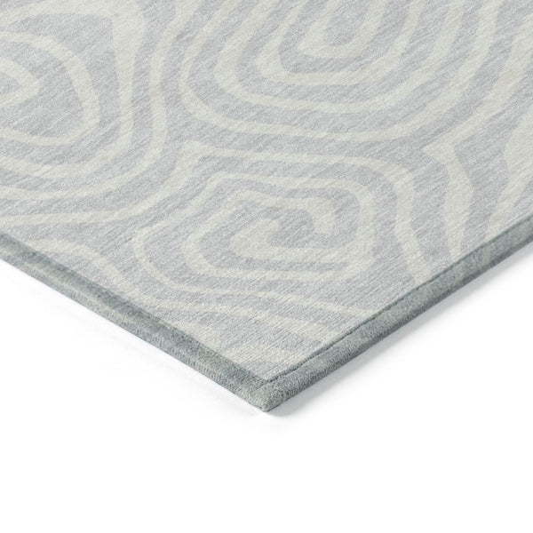 Homeroots 3' Artichoke Green Abstract Washable Area Rug For Indoor And Outdoor Spaces - Durable And Stylish 9' X 12' Polyester 599014