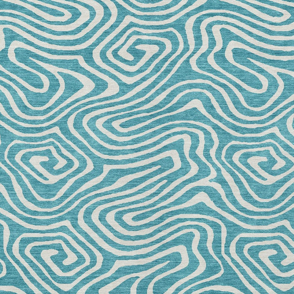 Homeroots 3' Artichoke Green Abstract Washable Area Rug For Indoor And Outdoor Spaces - Durable And Stylish 9' X 12' Polyester 599020