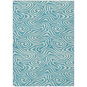 Homeroots 3' Artichoke Green Abstract Washable Area Rug For Indoor And Outdoor Spaces - Durable And Stylish 10' X 14' Polyester 599021