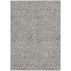 Homeroots 3' Artichoke Green Abstract Washable Area Rug For Indoor And Outdoor Spaces - Durable And Stylish 3' X 5' Polyester 599022