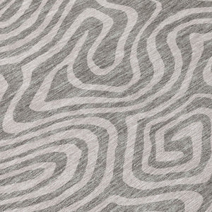 Homeroots 3' Artichoke Green Abstract Washable Area Rug For Indoor And Outdoor Spaces - Durable And Stylish 8' Round Polyester 599024