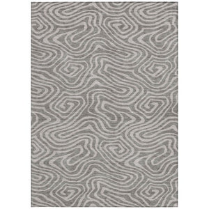 Homeroots 3' Artichoke Green Abstract Washable Area Rug For Indoor And Outdoor Spaces - Durable And Stylish 9' X 12' Polyester 599026