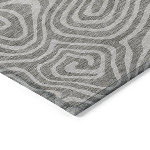 Homeroots 3' Artichoke Green Abstract Washable Area Rug For Indoor And Outdoor Spaces - Durable And Stylish 9' X 12' Polyester 599026