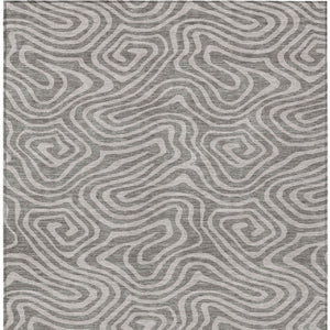 Homeroots 3' Artichoke Green Abstract Washable Area Rug For Indoor And Outdoor Spaces - Durable And Stylish 10' X 14' Polyester 599027