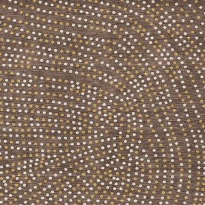 Homeroots 3' Stylish Brown Gold And Ivory Polka Dot Washable Area Rug For Indoor And Outdoor Spaces 8' X 10' Polyester 599031