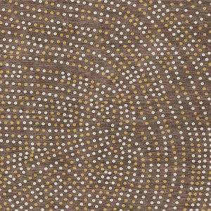 Homeroots 3' Stylish Brown Gold And Ivory Polka Dot Washable Area Rug For Indoor And Outdoor Spaces 9' X 12' Polyester 599032