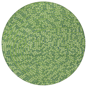 Homeroots 3' Stylish Brown Gold And Ivory Polka Dot Washable Area Rug For Indoor And Outdoor Spaces 8' Round Polyester 599036