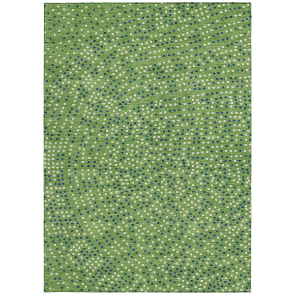 Homeroots 3' Stylish Brown Gold And Ivory Polka Dot Washable Area Rug For Indoor And Outdoor Spaces 8' X 10' Polyester 599037