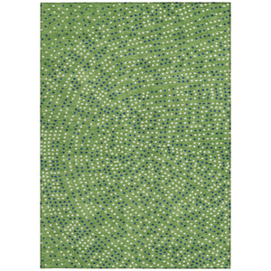 Homeroots 3' Stylish Brown Gold And Ivory Polka Dot Washable Area Rug For Indoor And Outdoor Spaces 9' X 12' Polyester 599038