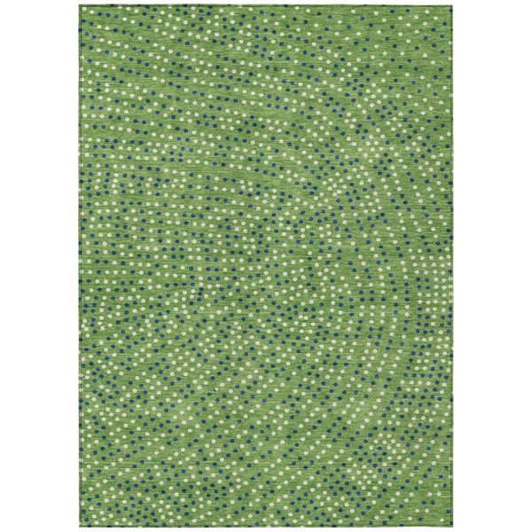 HomeRoots 5' Vibrant Polka Dot Indoor Outdoor Area Rug - Stain Resistant, Machine Washable, Durable & Cheerful Design 10' X 14' 599039