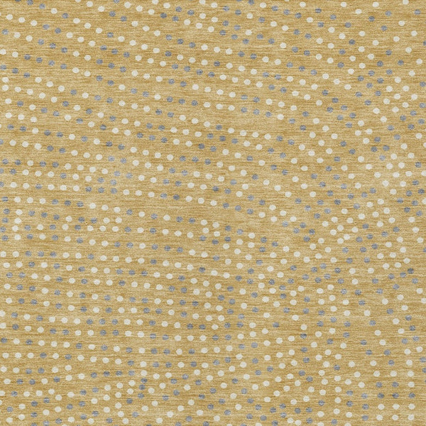 Homeroots 3' Stylish Brown Gold And Ivory Polka Dot Washable Area Rug For Indoor And Outdoor Spaces 3' X 5' Polyester 599040