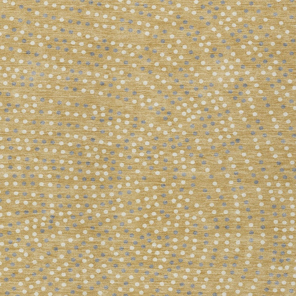 Homeroots 3' Stylish Brown Gold And Ivory Polka Dot Washable Area Rug For Indoor And Outdoor Spaces 5' X 8' Polyester 599041