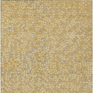Homeroots 3' Stylish Brown Gold And Ivory Polka Dot Washable Area Rug For Indoor And Outdoor Spaces 9' X 12' Polyester 599044