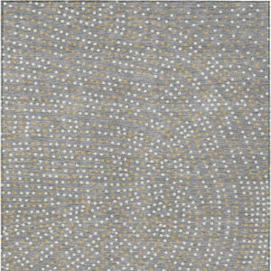 Homeroots 3' Stylish Brown Gold And Ivory Polka Dot Washable Area Rug For Indoor And Outdoor Spaces 8' X 10' Polyester 599049