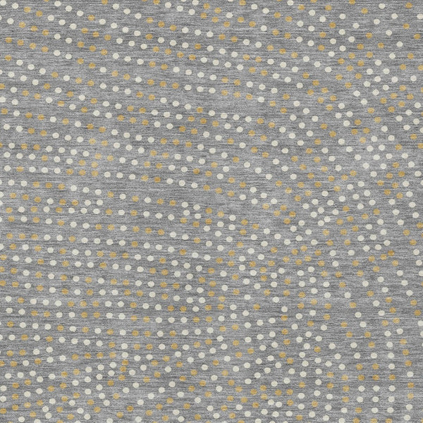 Homeroots 3' Stylish Brown Gold And Ivory Polka Dot Washable Area Rug For Indoor And Outdoor Spaces 8' X 10' Polyester 599049