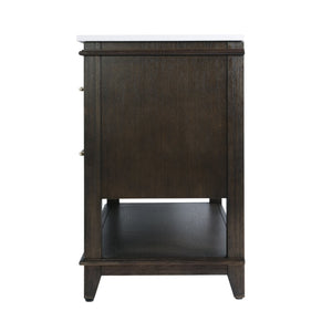 Butler Specialty Butler Reece 48" W Wood & Quartz Single Sink Bathroom Vanity – Rustic Elegance For Modern Spaces Coffee Mdf,Eucalyptus,Quartz,Pine,Ceramic,Plywood,Composite Wood,Veneer 5990508-butler