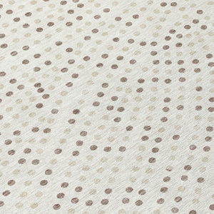 Homeroots 3' Stylish Brown Gold And Ivory Polka Dot Washable Area Rug For Indoor And Outdoor Spaces 8' Round Polyester 599054