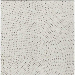 Homeroots 3' Stylish Brown Gold And Ivory Polka Dot Washable Area Rug For Indoor And Outdoor Spaces 9' X 12' Polyester 599056