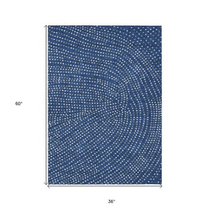 Homeroots 3' Stylish Brown Gold And Ivory Polka Dot Washable Area Rug For Indoor And Outdoor Spaces 3' X 5' Polyester 599058