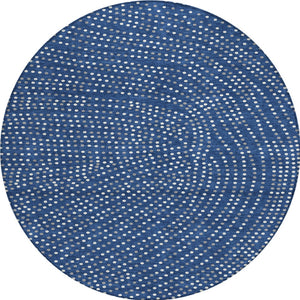 Homeroots 3' Stylish Brown Gold And Ivory Polka Dot Washable Area Rug For Indoor And Outdoor Spaces 8' Round Polyester 599060