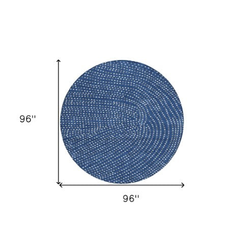 Homeroots 3' Stylish Brown Gold And Ivory Polka Dot Washable Area Rug For Indoor And Outdoor Spaces 8' Round Polyester 599060