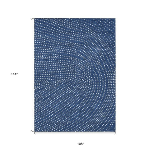 Homeroots 3' Stylish Brown Gold And Ivory Polka Dot Washable Area Rug For Indoor And Outdoor Spaces 9' X 12' Polyester 599062