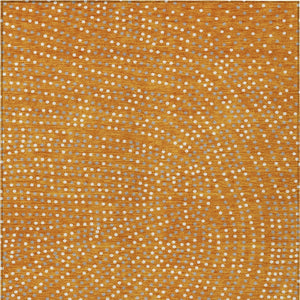 Homeroots 3' Stylish Brown Gold And Ivory Polka Dot Washable Area Rug For Indoor And Outdoor Spaces 3' X 5' Polyester 599064