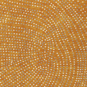 Homeroots 3' Stylish Brown Gold And Ivory Polka Dot Washable Area Rug For Indoor And Outdoor Spaces 3' X 5' Polyester 599064