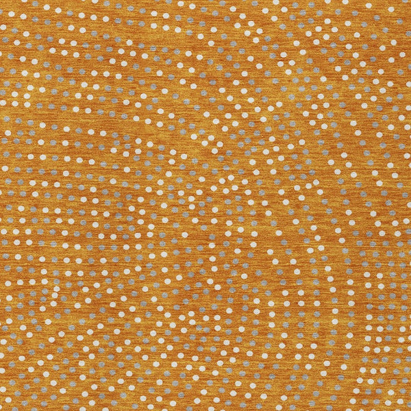 Homeroots 3' Stylish Brown Gold And Ivory Polka Dot Washable Area Rug For Indoor And Outdoor Spaces 3' X 5' Polyester 599064