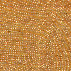 Homeroots 3' Stylish Brown Gold And Ivory Polka Dot Washable Area Rug For Indoor And Outdoor Spaces 8' X 10' Polyester 599067