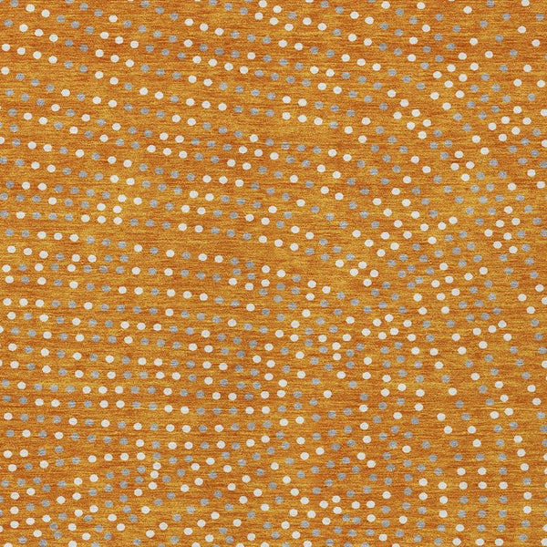 Homeroots 3' Stylish Brown Gold And Ivory Polka Dot Washable Area Rug For Indoor And Outdoor Spaces 8' X 10' Polyester 599067