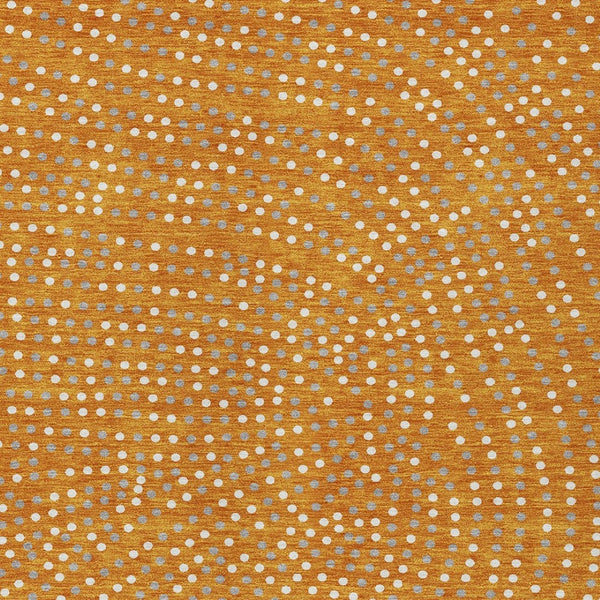 Homeroots 3' Stylish Brown Gold And Ivory Polka Dot Washable Area Rug For Indoor And Outdoor Spaces 9' X 12' Polyester 599068