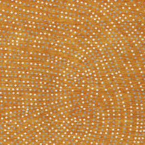 Homeroots 3' Stylish Brown Gold And Ivory Polka Dot Washable Area Rug For Indoor And Outdoor Spaces 10' X 14' Polyester 599069