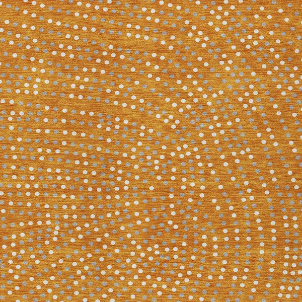Homeroots 3' Stylish Brown Gold And Ivory Polka Dot Washable Area Rug For Indoor And Outdoor Spaces 10' X 14' Polyester 599069