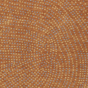 Homeroots 3' Stylish Brown Gold And Ivory Polka Dot Washable Area Rug For Indoor And Outdoor Spaces 8' X 10' Polyester 599073