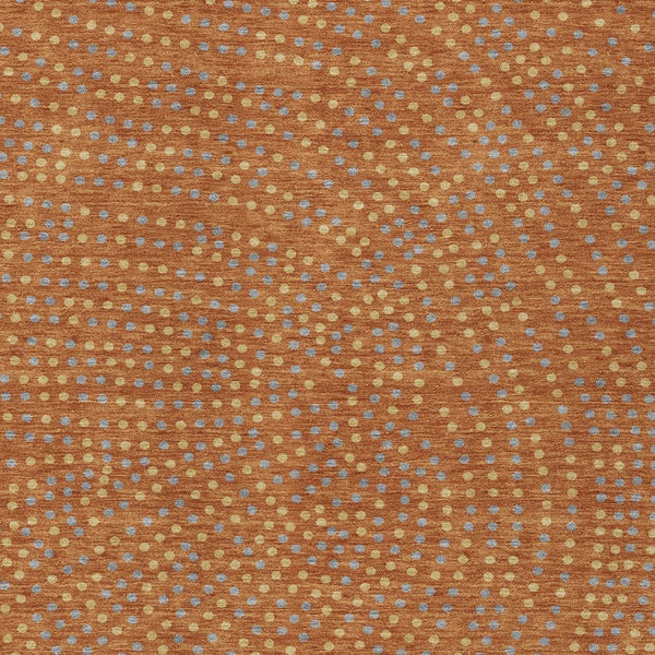 Homeroots 3' Stylish Brown Gold And Ivory Polka Dot Washable Area Rug For Indoor And Outdoor Spaces 8' X 10' Polyester 599073