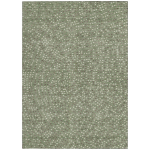 Homeroots 3' Stylish Brown Gold And Ivory Polka Dot Washable Area Rug For Indoor And Outdoor Spaces 3' X 5' Polyester 599076