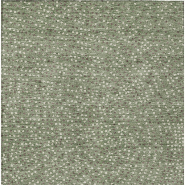 Homeroots 3' Stylish Brown Gold And Ivory Polka Dot Washable Area Rug For Indoor And Outdoor Spaces 5' X 8' Polyester 599077