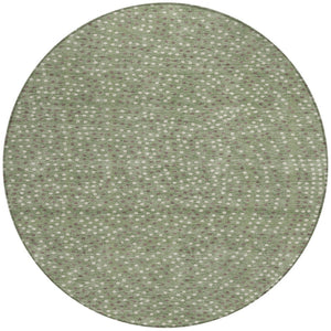 Homeroots 3' Stylish Brown Gold And Ivory Polka Dot Washable Area Rug For Indoor And Outdoor Spaces 8' Round Polyester 599078