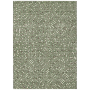 HomeRoots 5' Playful Sage Gray and Ivory Polka Dot Area Rug - Stylish, Durable, and Machine Washable for All Spaces 8' X 10' 599079