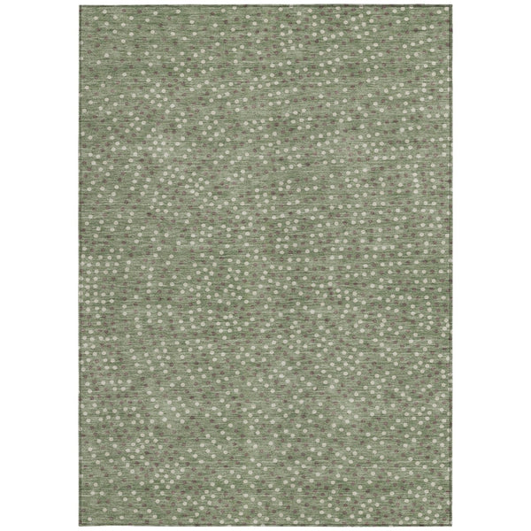 Homeroots 3' Stylish Brown Gold And Ivory Polka Dot Washable Area Rug For Indoor And Outdoor Spaces 9' X 12' Polyester 599080
