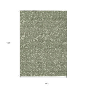 Homeroots 3' Stylish Brown Gold And Ivory Polka Dot Washable Area Rug For Indoor And Outdoor Spaces 10' X 14' Polyester 599081