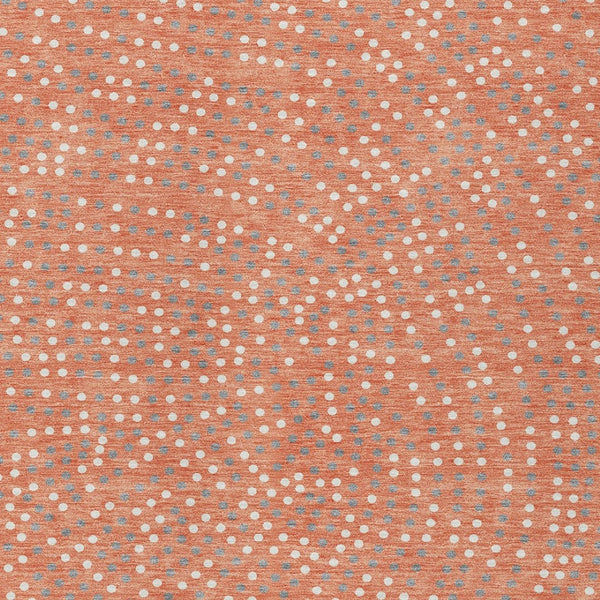 Homeroots 3' Stylish Brown Gold And Ivory Polka Dot Washable Area Rug For Indoor And Outdoor Spaces 8' X 10' Polyester 599085