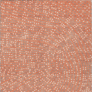 Homeroots 3' Stylish Brown Gold And Ivory Polka Dot Washable Area Rug For Indoor And Outdoor Spaces 10' X 14' Polyester 599087
