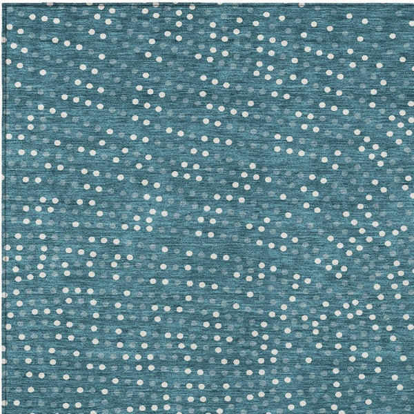 Homeroots 3' Stylish Brown Gold And Ivory Polka Dot Washable Area Rug For Indoor And Outdoor Spaces 3' X 5' Polyester 599088