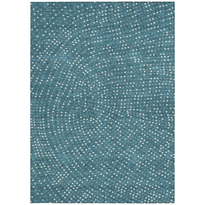 Homeroots 3' Stylish Brown Gold And Ivory Polka Dot Washable Area Rug For Indoor And Outdoor Spaces 8' X 10' Polyester 599091