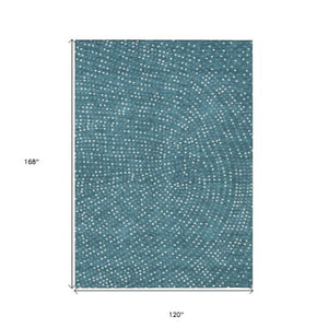 Homeroots 3' Stylish Brown Gold And Ivory Polka Dot Washable Area Rug For Indoor And Outdoor Spaces 10' X 14' Polyester 599093