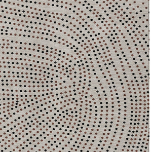 Homeroots 3' Stylish Brown Gold And Ivory Polka Dot Washable Area Rug For Indoor And Outdoor Spaces 3' X 5' Polyester 599094